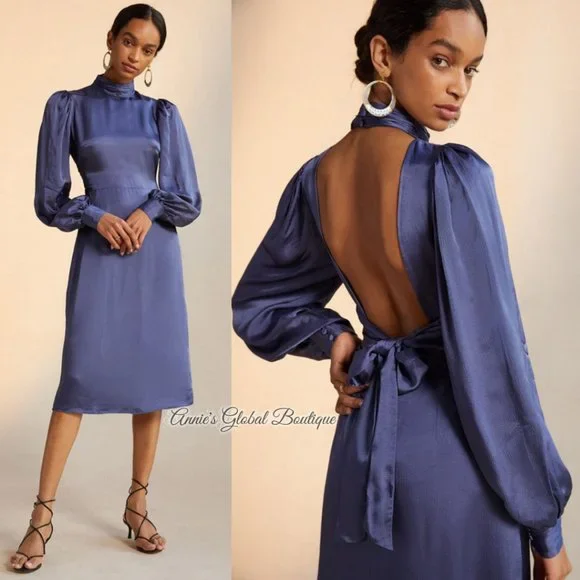 RARE NWT ANTHROPOLOGIE HUTCH Open-Back Midi Dress. Halter Neck. Size 2 - Picture 13 of 16